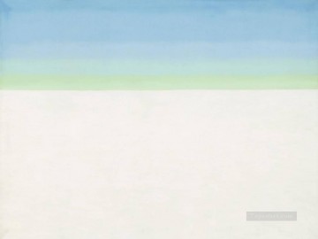 ジョージア・オキーフ Painting - 平らな白い雲のある空 ジョージア・オキーフ アメリカのモダニズム 精密主義